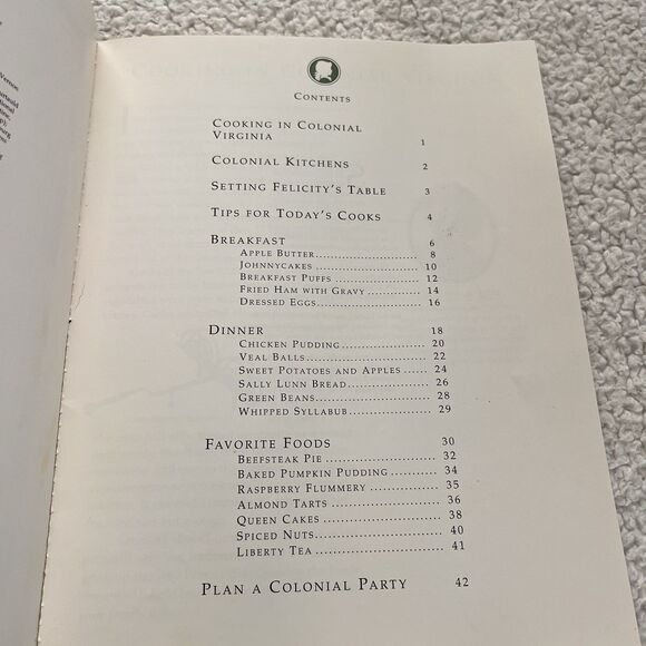 American Girl Felicity's Cookbook A Peek at Dining in the Past Cookbook - Picture 7 of 9